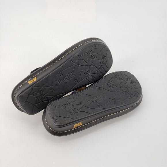 ALEGRIA Vienna Shine On Sandals 38 Multi-Colored Leather Rocker Bottom Shoe - Picture 9 of 13